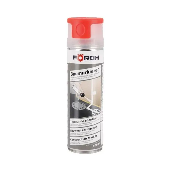 [6280 5021] Traceur rouge de chantier, spray 500 ml