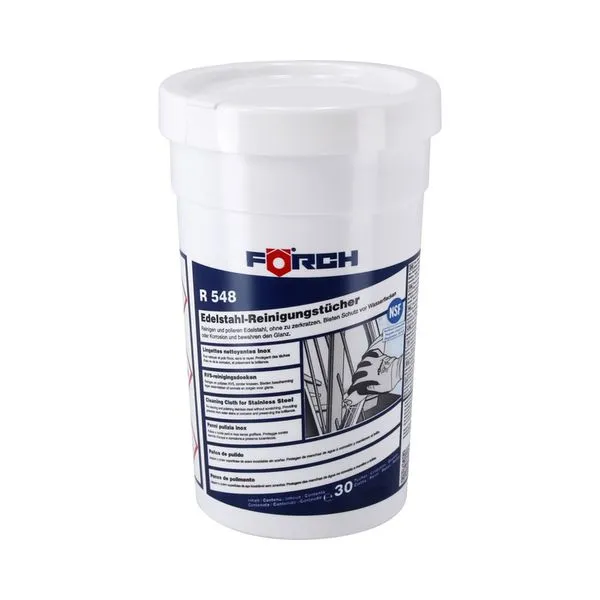 [6130 9107] Lingettes pour inox, pot de 30