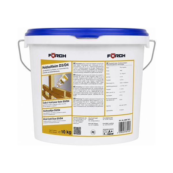 [6850 3 10] Colle à froid D3/D4 pour bois, seau 10 kg