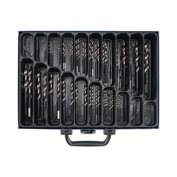 [9000 5565] Set of 62 drill bits HSS, step-tech