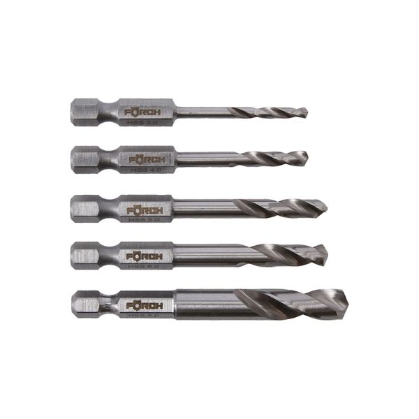 [5509 5517 5] Set of 5 drill bits HSS, insert-tipped