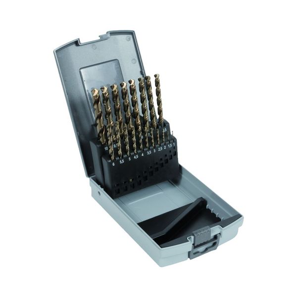 [5509 5 5566 19] Set of 19 drill bits DIN 338 HSS-E, steam