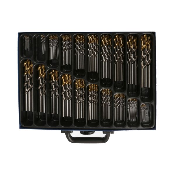 Coffret de 170 forets DIN 338 HSS-TiN