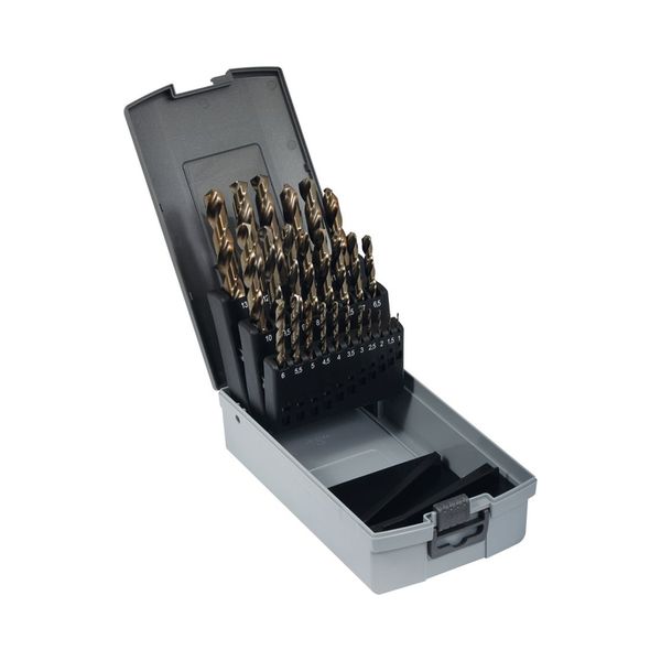 [5509 5502 25] Set of 25 ground drill bits DIN 338 HSS-E Co, N-type