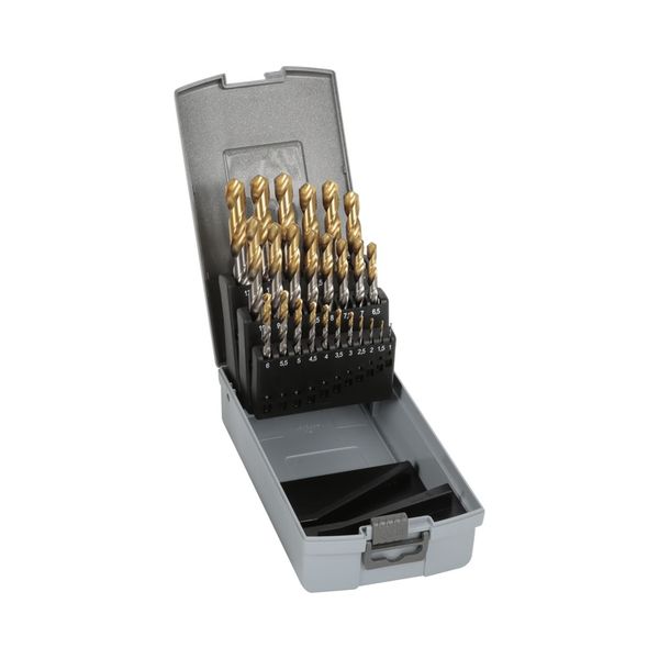 [5509 2 5503 25] Set of 25 drill bits DIN 338 HSS-TiN