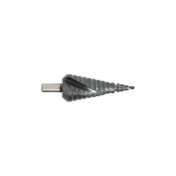 [5522 1 24] Fraise étagée HSS-TiAlN avec chanfreins 4,0 à 30,0 mm, S 10,0 mm