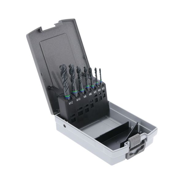 Coffret de 7 tarauds machine acier / inox, forme C