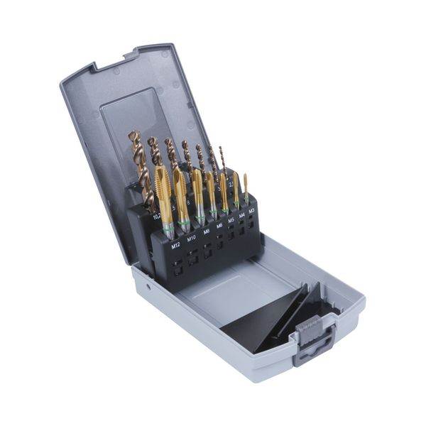 [5549 5 5540 4] Set of machine taps HSSS-E TiN, form B and drill bits