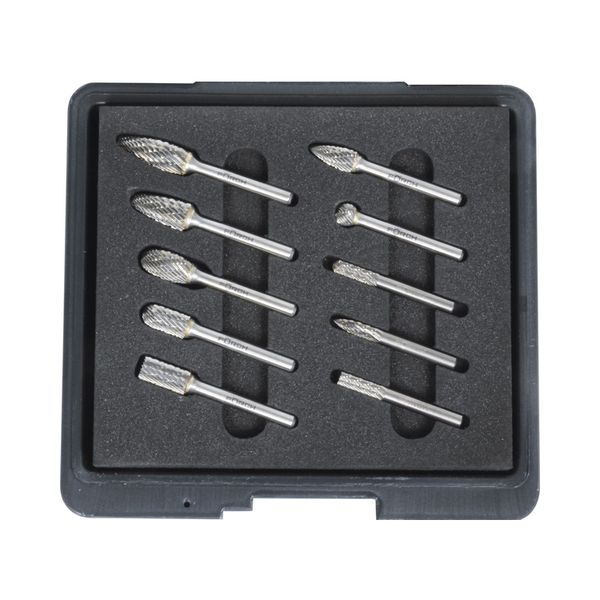 [5975 91] Set of 10 carbide burs cross-cut