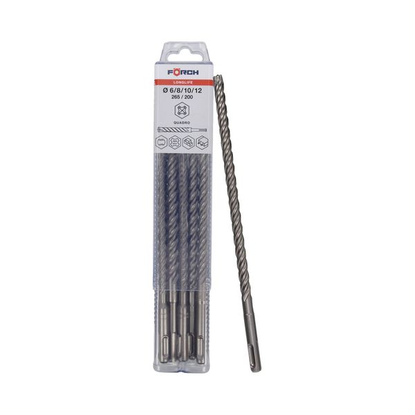 Kit of 12 hammer drills QUADRO SDS+