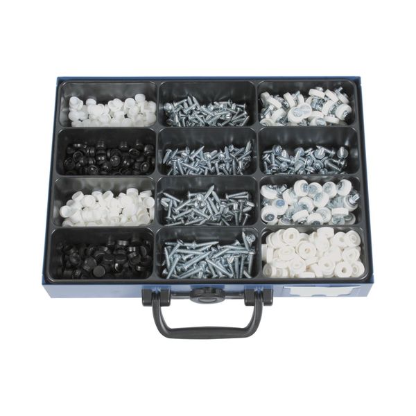 Assortiment de vis et caches pour plaques