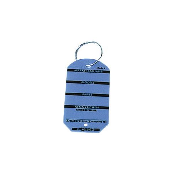 Étiquettes bleus pour clés, modèle 2