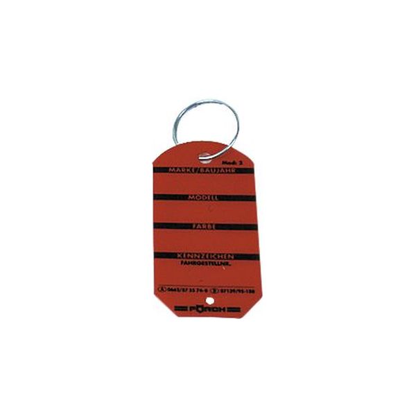 Étiquettes rouges pour clés, modèle 2